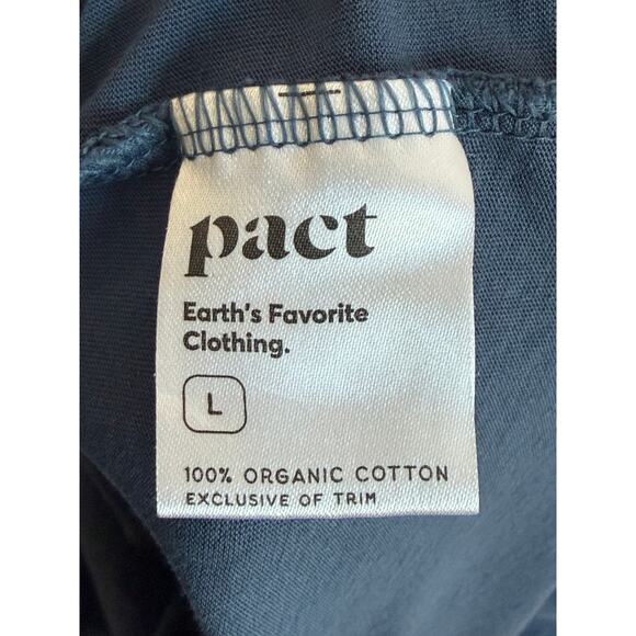 Pact Organic Cotton Sleeveless Scoop Neck Midi Tank Dress Blue Women's Large - Picture 9 of 10